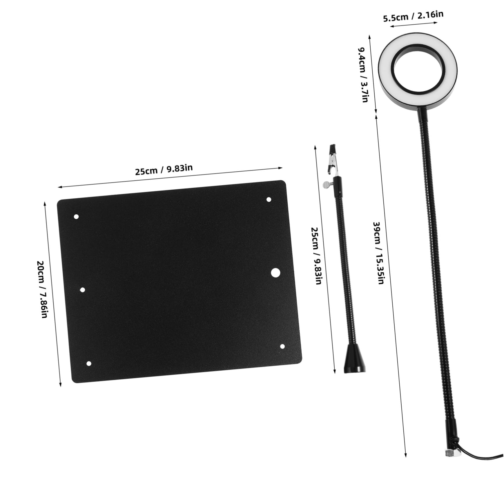 Cabilock Welding Table Kit Clamps and Flexible Arms Lighted Circuit Board Repairing Station for Enhanced Visibility and Stability During Soldering Tasks