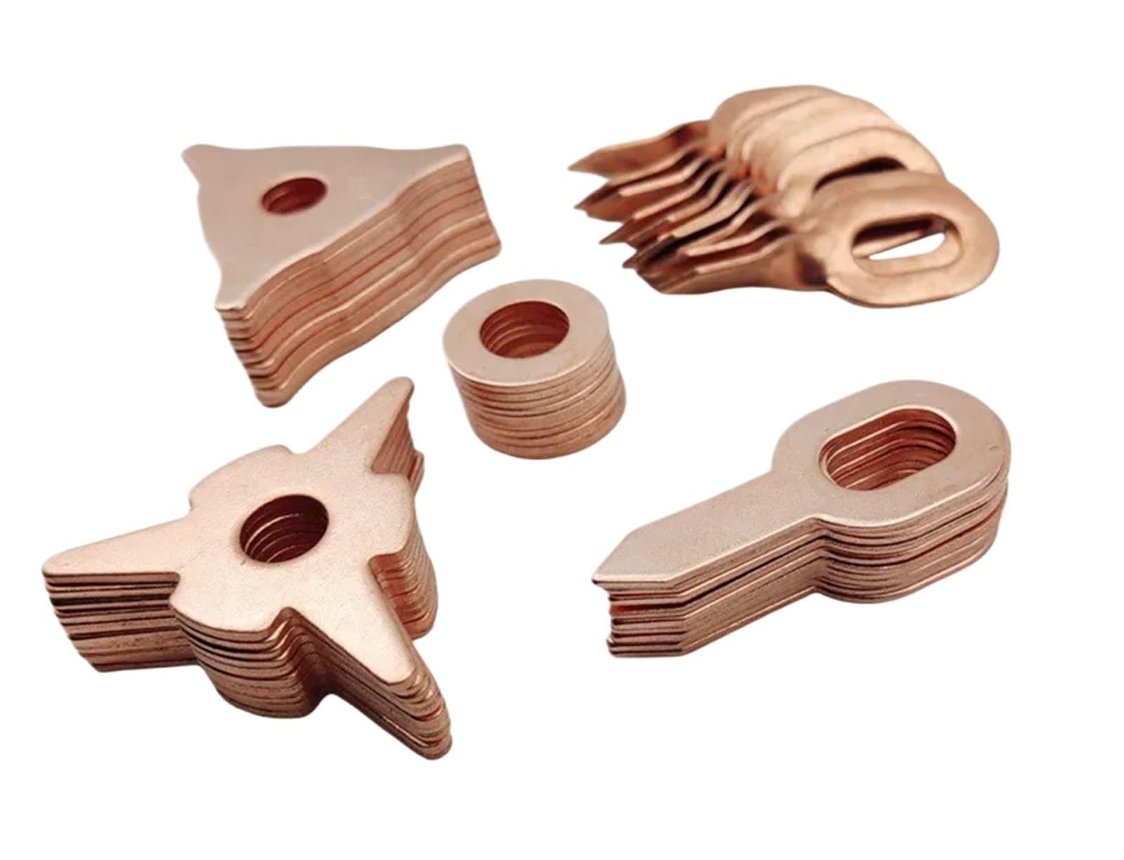 Dent Pulling Straight Washer 100pcs Dent Pulling Straight Washers for Spot Welder - Panel Welding Machine Consumables for Sheet Metal Repair(Triangle)