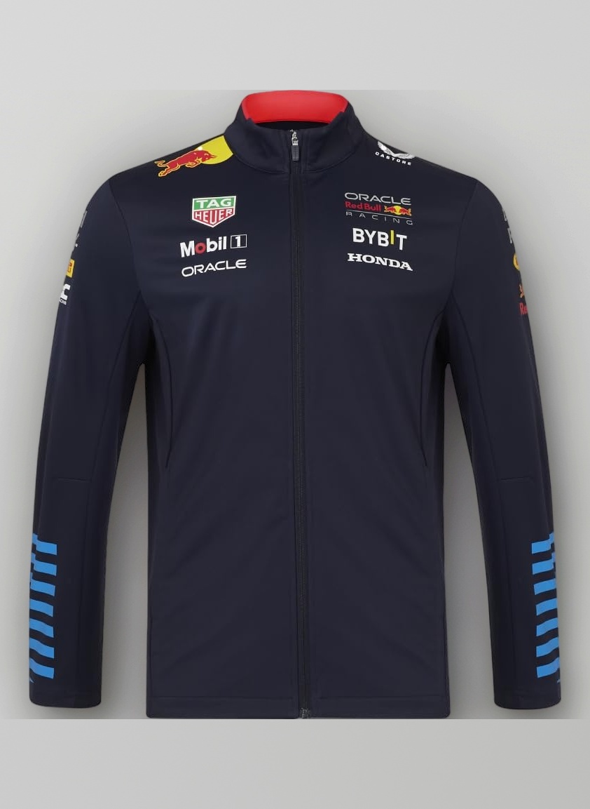Red Bull Racing Formula One Team - Official 2024 Formula 1 Merchandise - Replica Team Full Zip Softshell Jacket - Night Sky - Unisex (UK, Alpha, XXL, Regular, Regular, Night Sky)