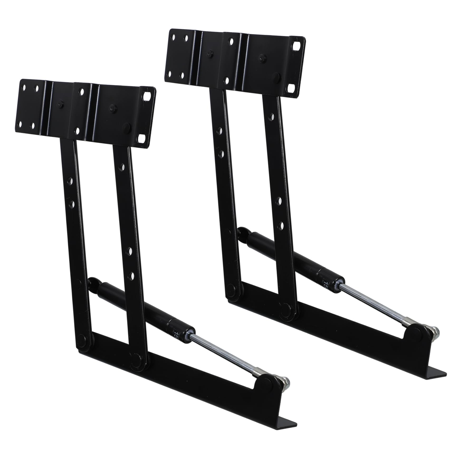Hemobllo Mesa Telescópica Ahorro de Espacio y Estructura Resistente para Soporte Elevador de Hierro Negro Mesas Auxiliares y Muebles Funcionales