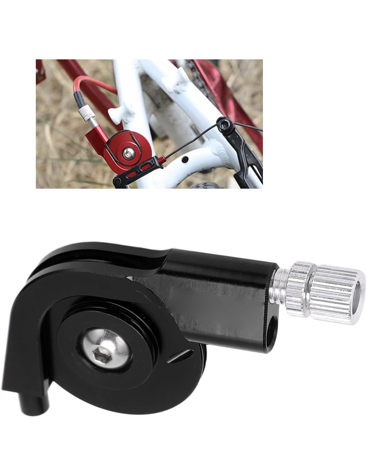 ZLXHDL V Brake Adapter, Bicycle Disc Brake Conversion Aluminum CNC Machining Bike V Brake Stroke Converter Caliper Regulator for Road Cycling(Black)