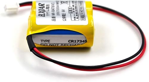 Miniatura 2 de Paquete de 2 baterías de dióxido de litio y manganeso de 6 V 1650 mAh MR-BAT6V1 para Mitsubishi MR-J4, sistema PLC de controlador de servomotor CNC