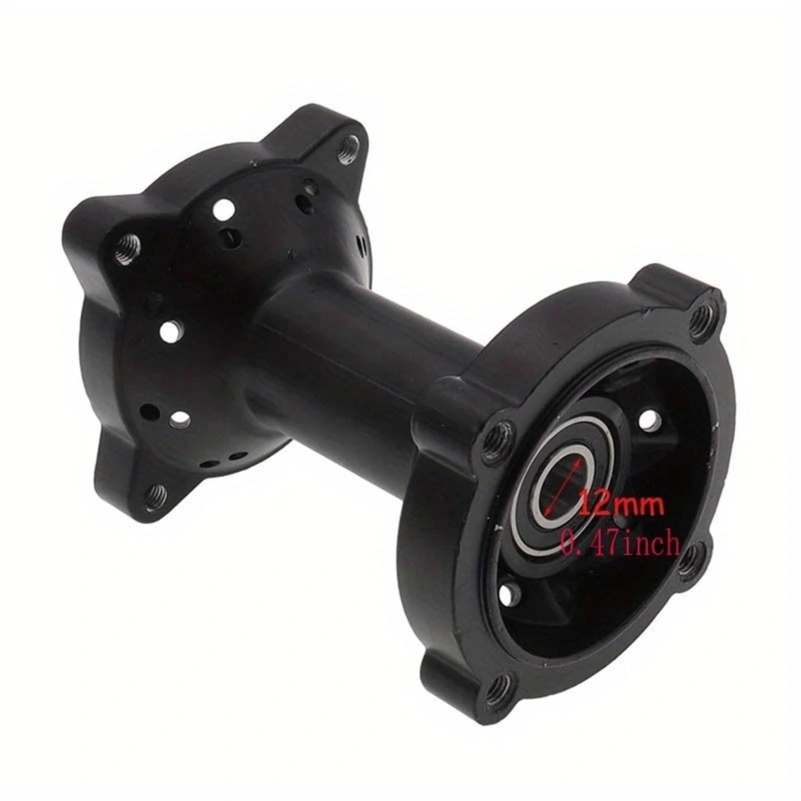 Vorderradfelge 32 Speichen Schlauch 15 MM Achse Vorne Hinten Felge Nabe 12mm Lager Für 10 12 14 17 Zoll Motorrad Räder Motorrad(12mm rear)