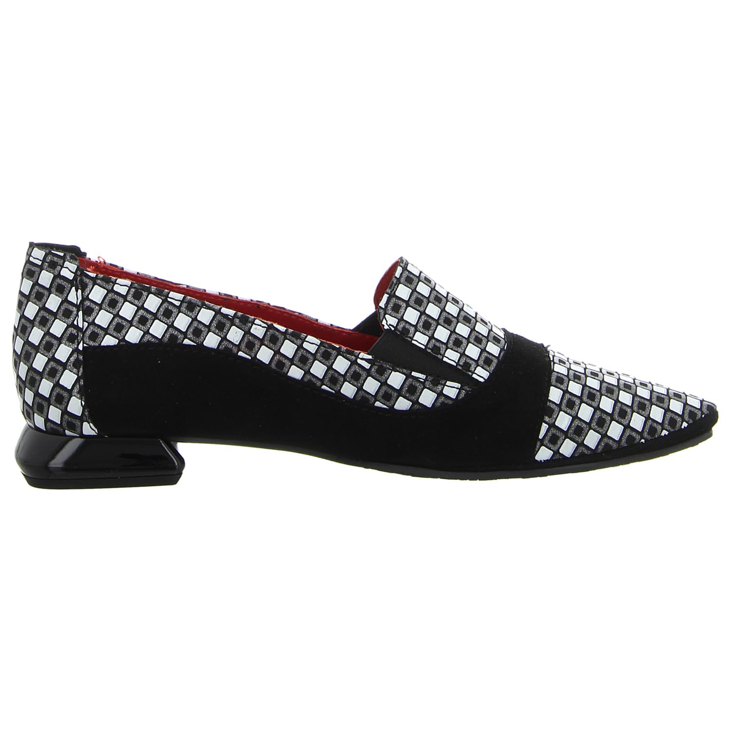 Simen 8339A czarny/czerwony pantofel, czarny