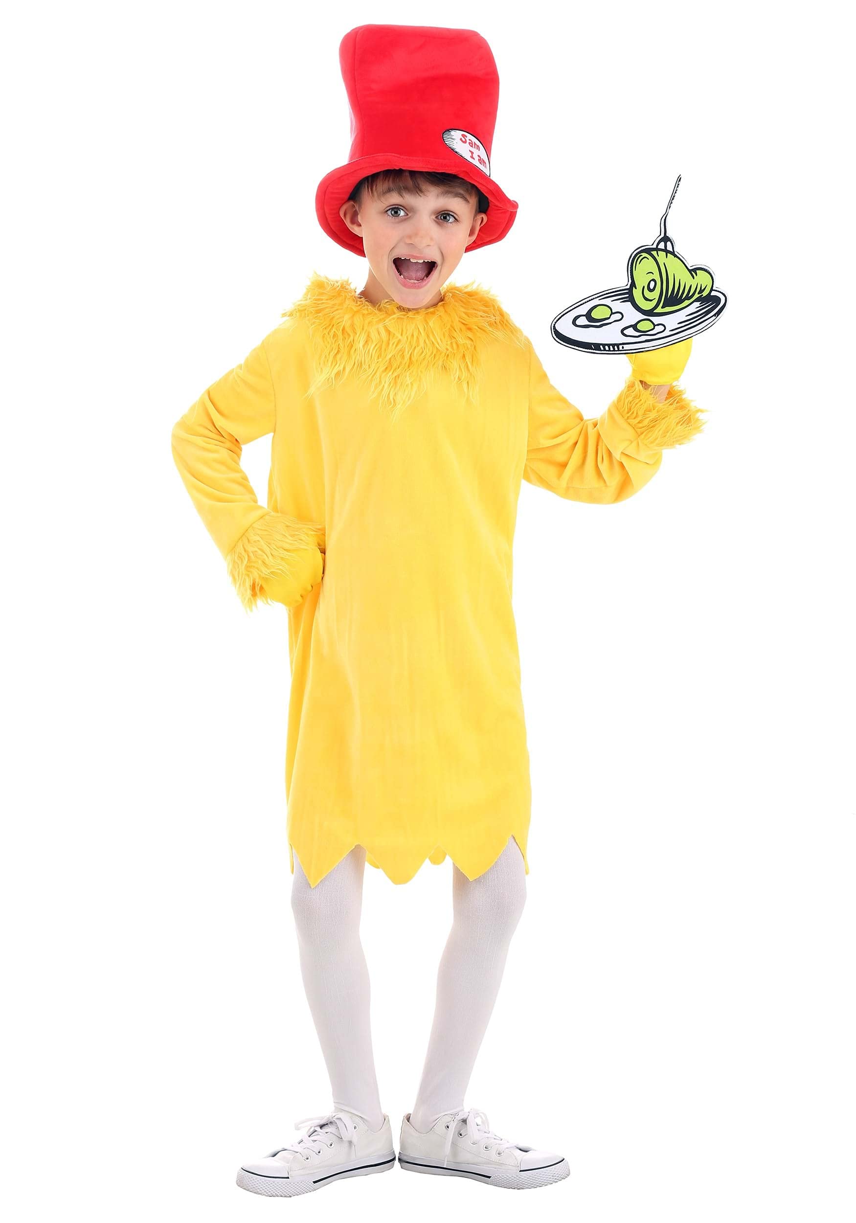 Amazon.com: Dr. Seuss Sam I Am Kids Costume - Velour Tunic, Hat & Felt Tray, Kids Halloween Outfit, Officially Licensed : Toys & Games Amazon.com: Dr. Seuss Sam I Am Kids Costume - Velour Tunic, Hat & Felt Tray, Kids Halloween Outfit, Officially Licensed : Toys & Games