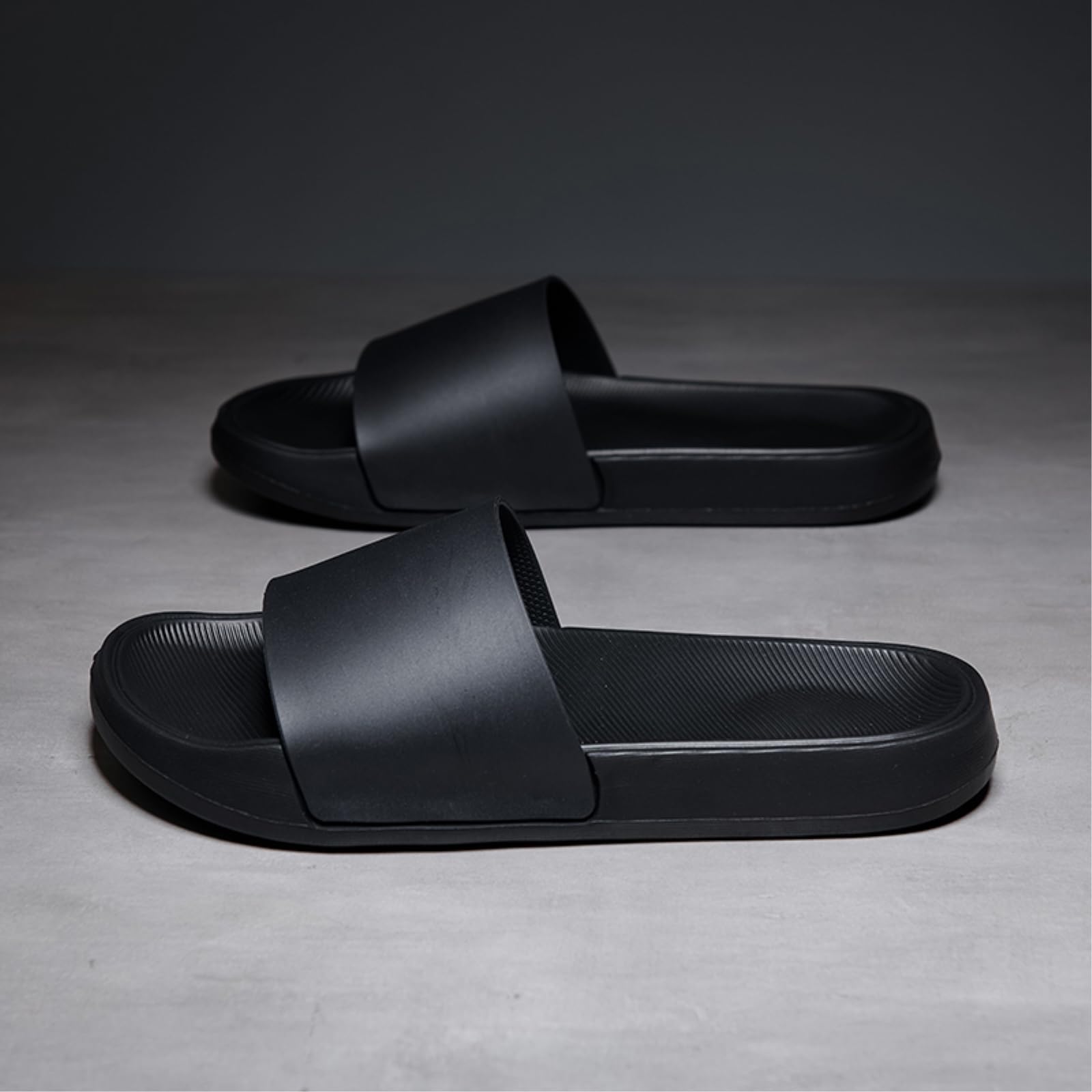 Infradito Estate Uomo Anti Slip Morbido Eva Pantofole Slides Nero Economico Leggero Comode Grande Dimensione 46 47 48-black-44