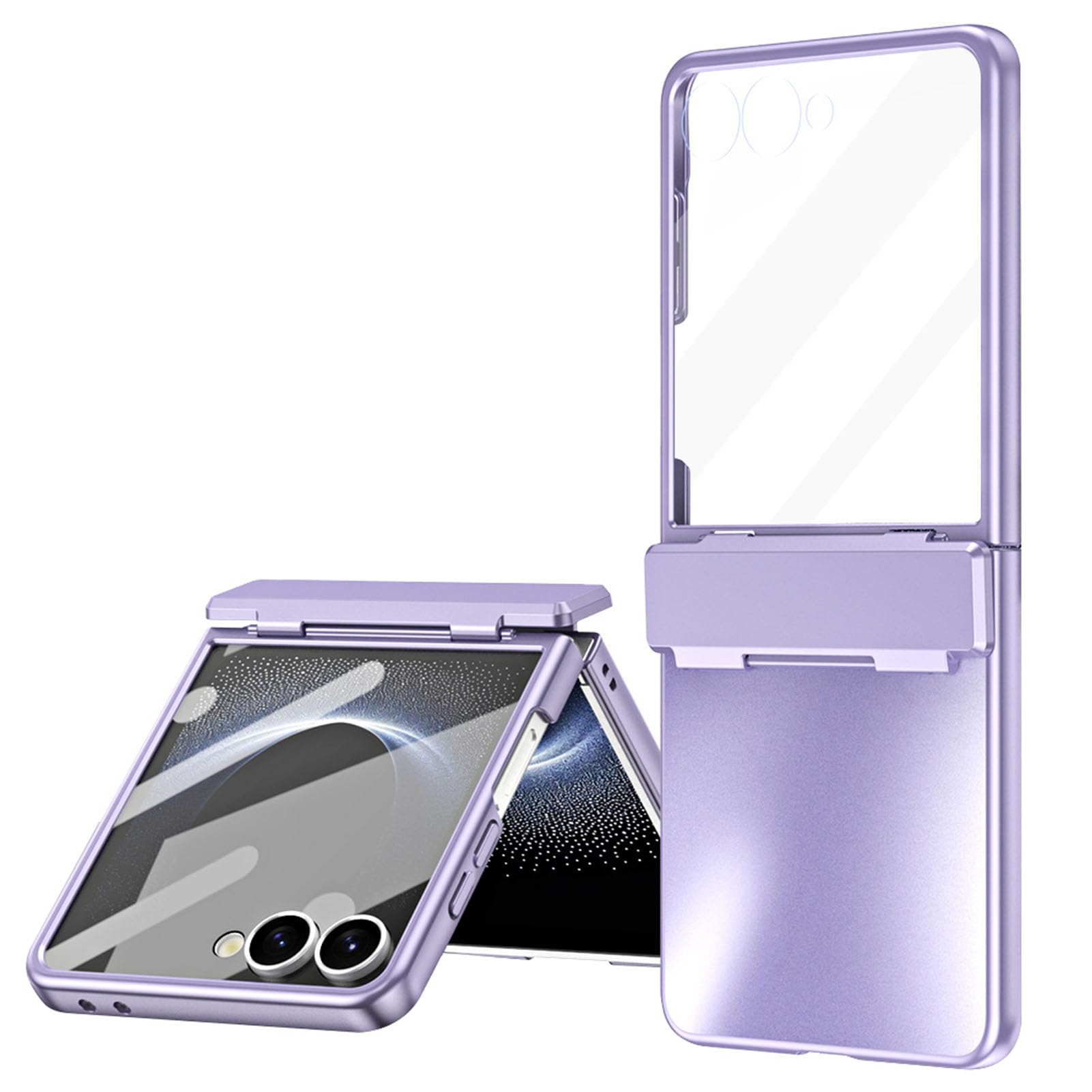 Coque Samsung Galaxy Z Flip 8 anti-choc protège charnière et écran violet