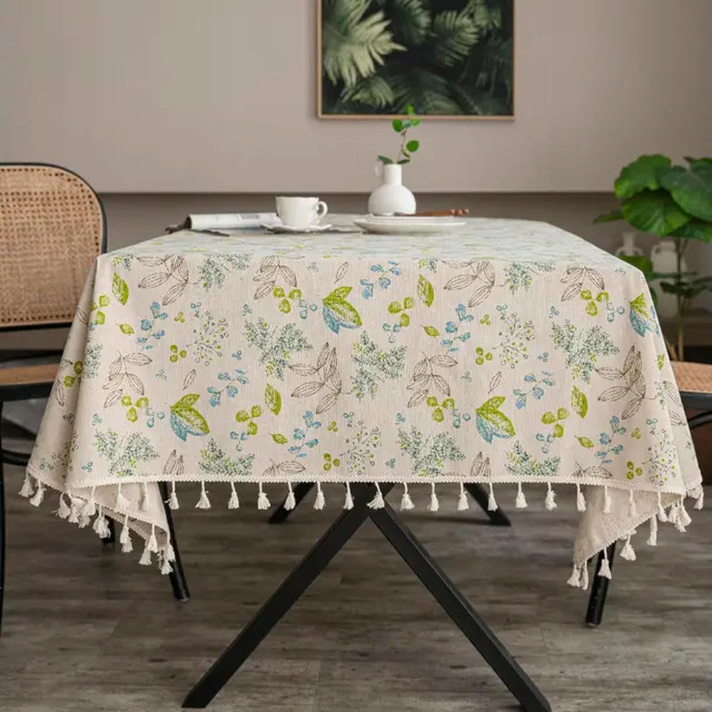 Nappe pissenlit lin de coton rectangulaire 60-300cm couverture table