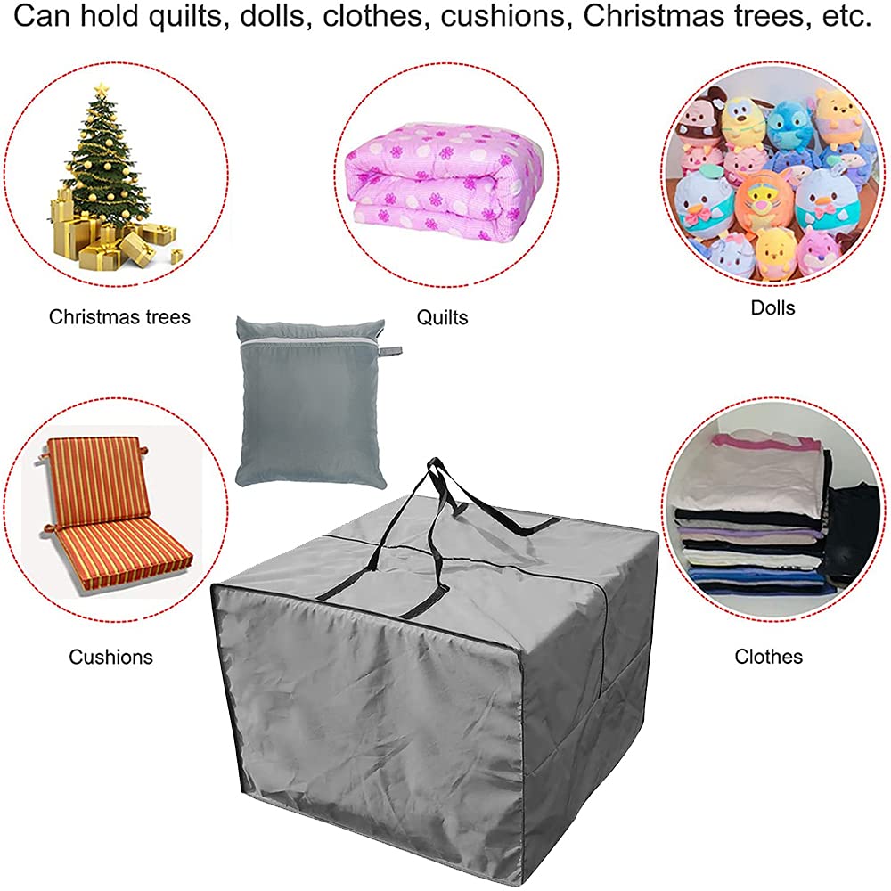 Borsa Portaoggetti 50L Sotto Il Letto In Tessuto Oxford – Impermeabile, Pieghevole, Con Maniglie Resistenti - 6