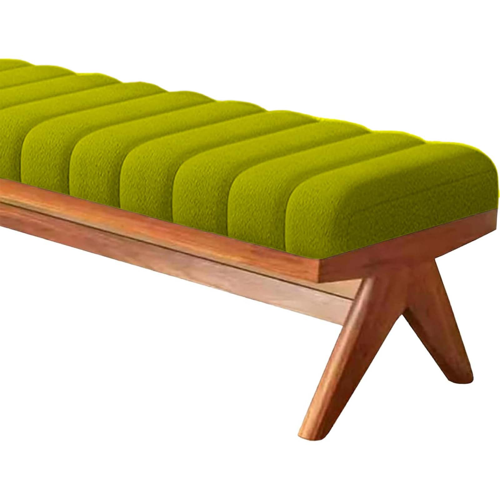 Indoor Bench Cushion - 120cm/150cm/80cm/90cm x 40cm/30cm 2/3 seater Rectangle Bench Seat Pad for Bay Windows, Garden Patio, Long Chairs & Porch Furniture with Zipper,Light Green,50x65cm