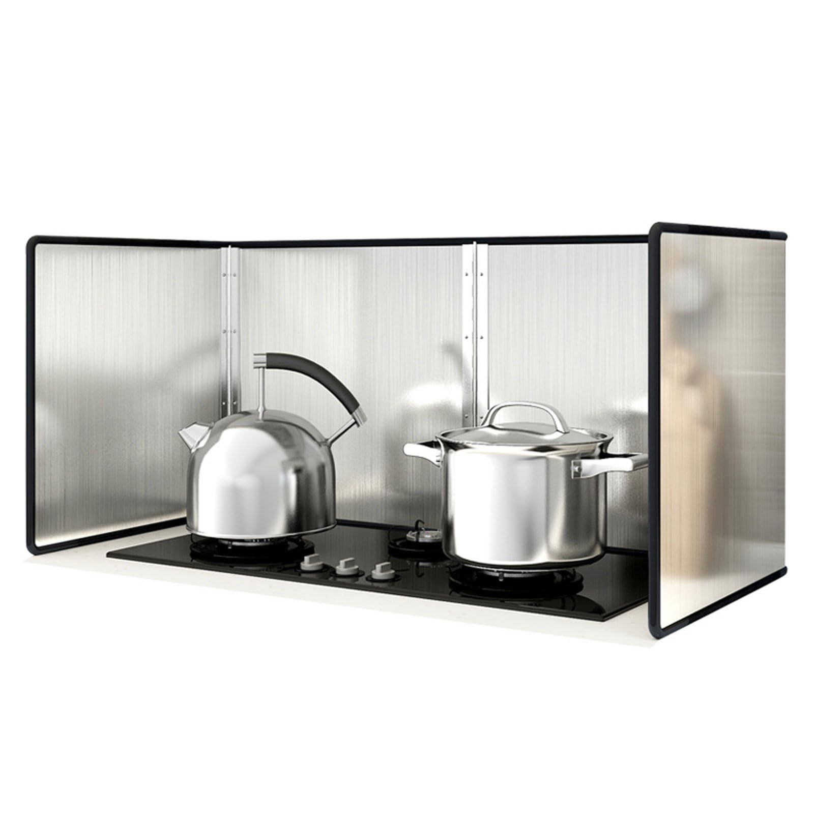 Generisch Spritzschutz, Öl-/Rauchschutz, Spritzschutz, Spritzschutz, faltbar, Spritzschutz, Küchenspüle, antihaftbeschichteter Öl-/Edelstahl, tragbarer Spritzschutz für Herd, Wand, Kochen, Braten