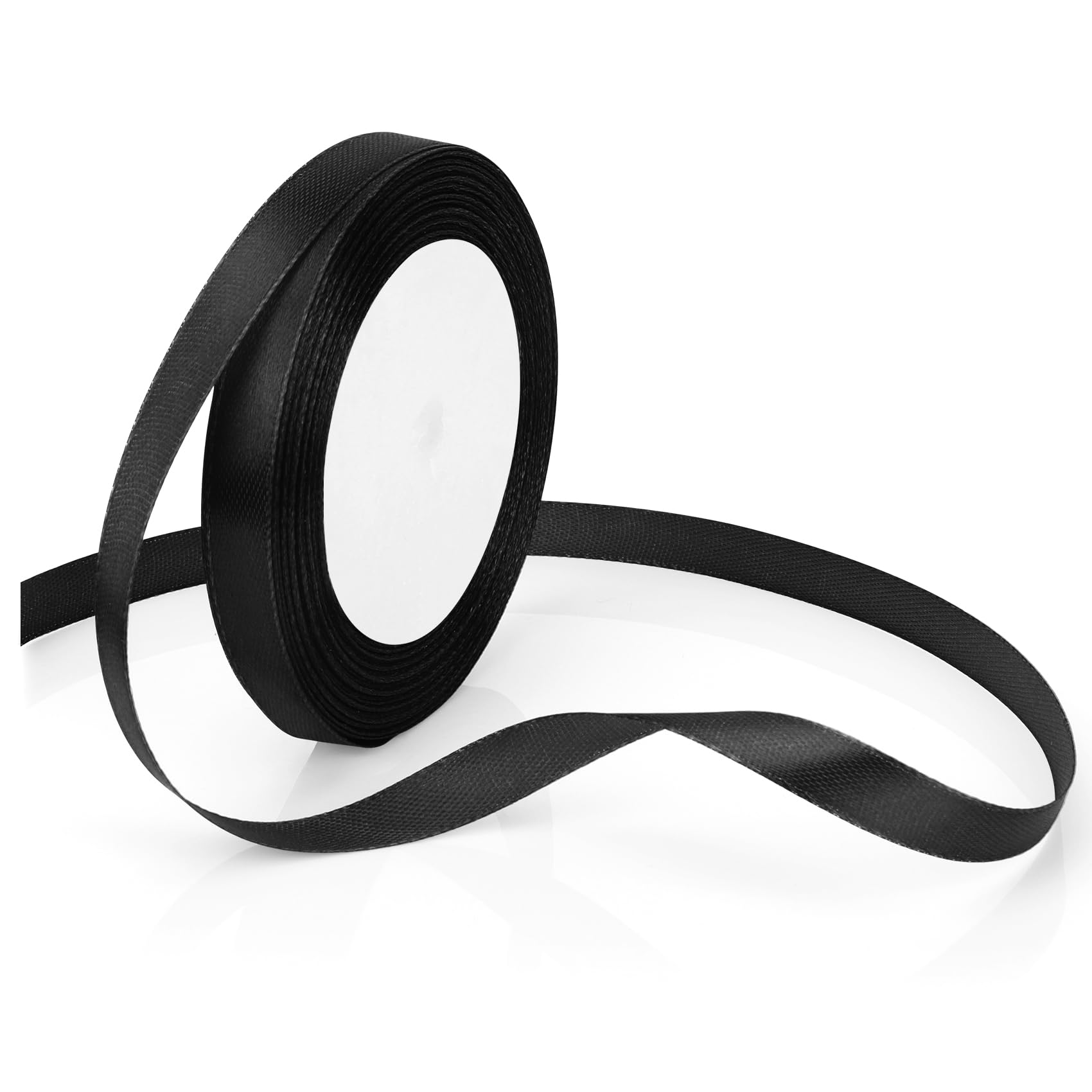 Amazon.com: Black Ribbon for Gift Wrapping Black Satin Ribbon for