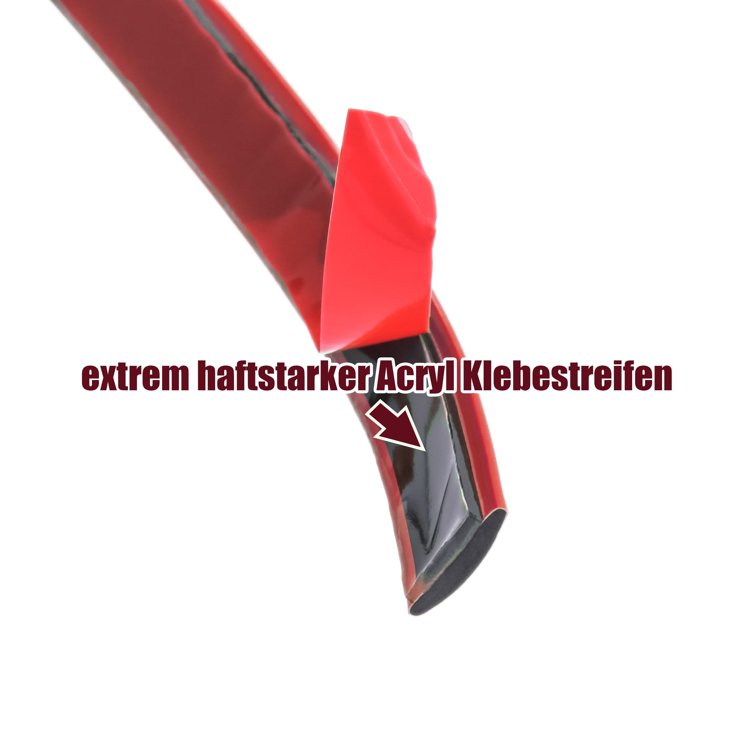 RECAMBO Modanatura decorativa rossa, versatile, flessibile e autoadesiva, 12 mm x 5 m