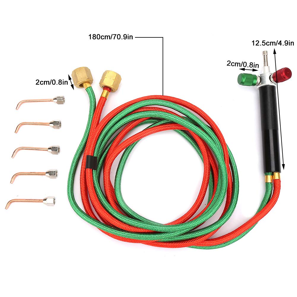 Jewelry Oxygen Torch Kit, Mini Gas Small Torch Welding Soldering Gun Soldering Torches Soldering kit with 5 Weld Tips