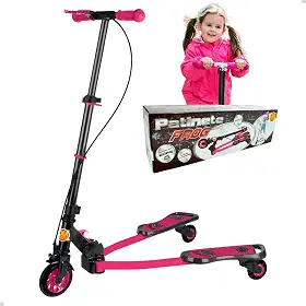 Patinete 3 Rodas Meninas Infantil Ski Abre E Fecha Frog Brinquedo Bebe Ate 60kg