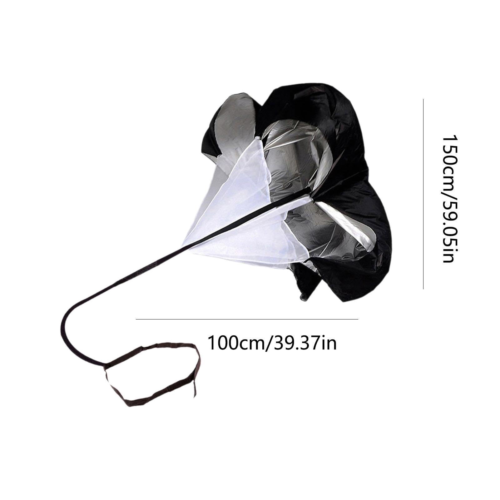 Paracadute da corsa - Paracadute da allenamento portatile da 59 pollici | Bande di allenamento di traino da pallacanestro, allenamento di forza per la corsa di calcio, allenamento di potenza