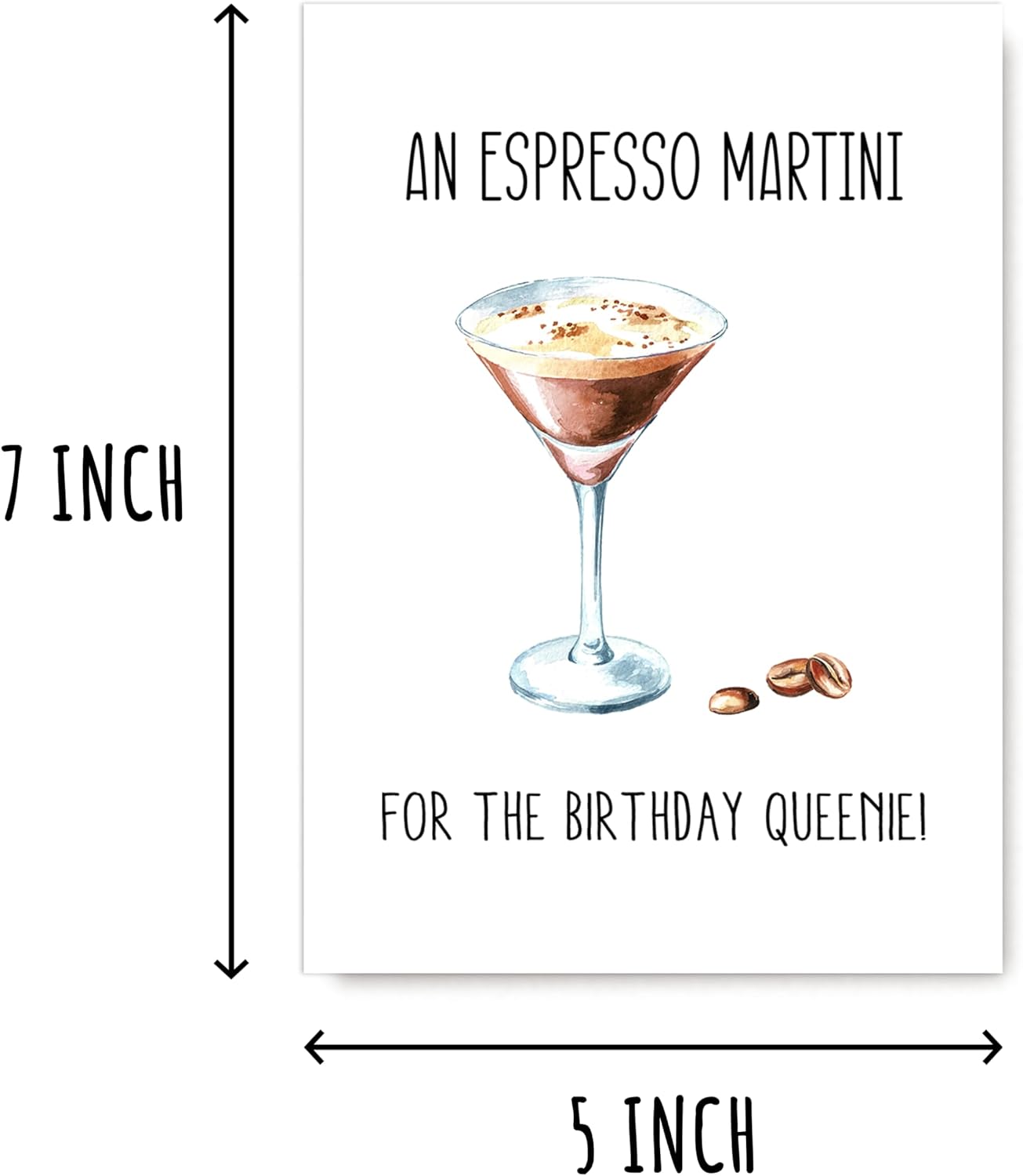 An Espresso Martini For The Birthday Queenie Card - Hilarious Greeting Card - Birthday Card - Cocktail Birthday Card - Bestie Card - Image 2