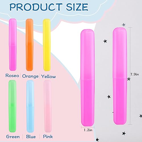 Miniatura 5 de NICEMOVIC Soporte para cepillos de dientes, 120 piezas, plástico portátil, a prueba de polvo, transpirable, para interiores y exteriores, viajes,