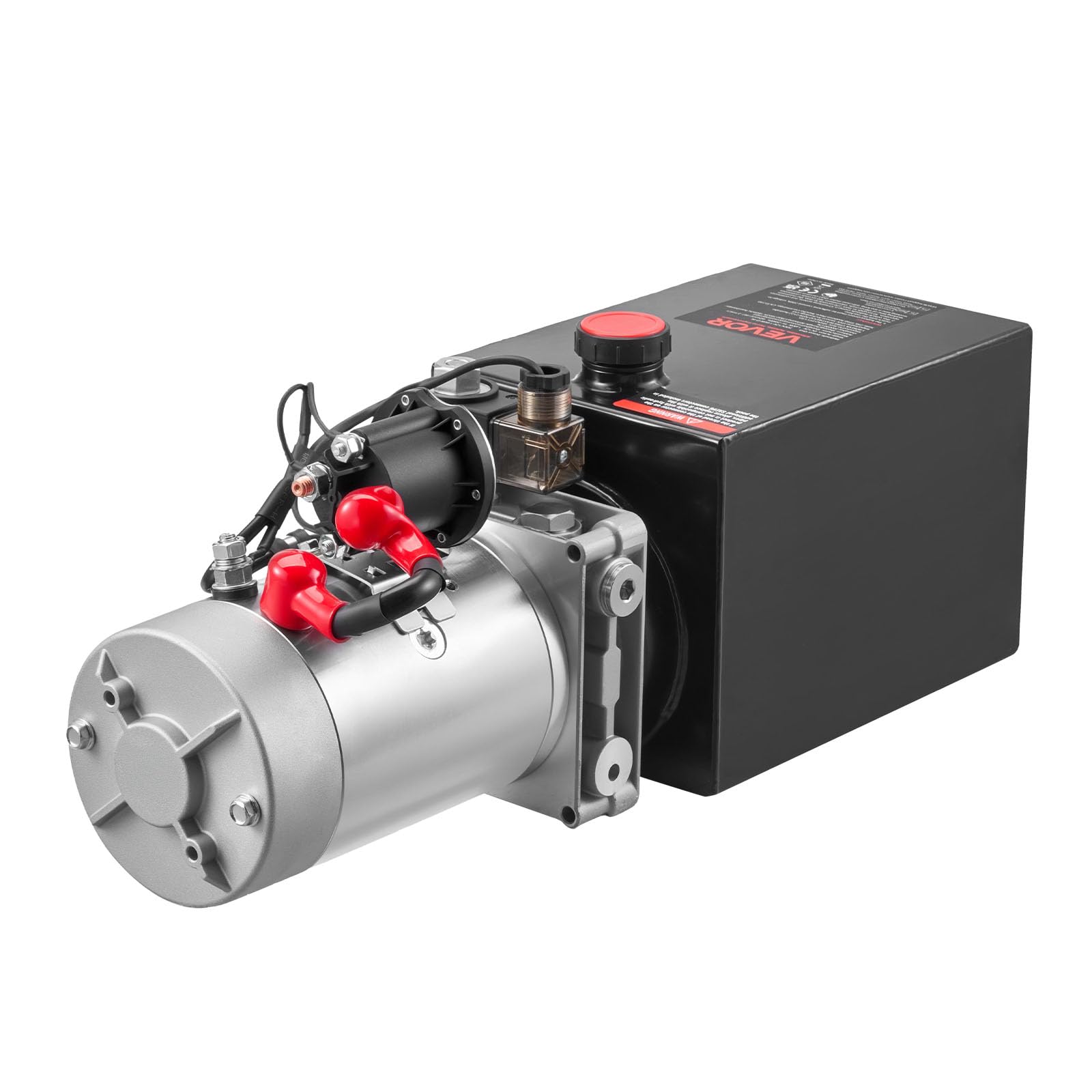 VEVOR Pompa Idraulica per Elevatore 1600 W Azione Singola Pressione 2320-2900 PSI Centralina Idraulica Rimorchio Ribaltabile con Serbatoio Olio in Metallo Volume 2,1 mL/r da Officina Garage, Nero