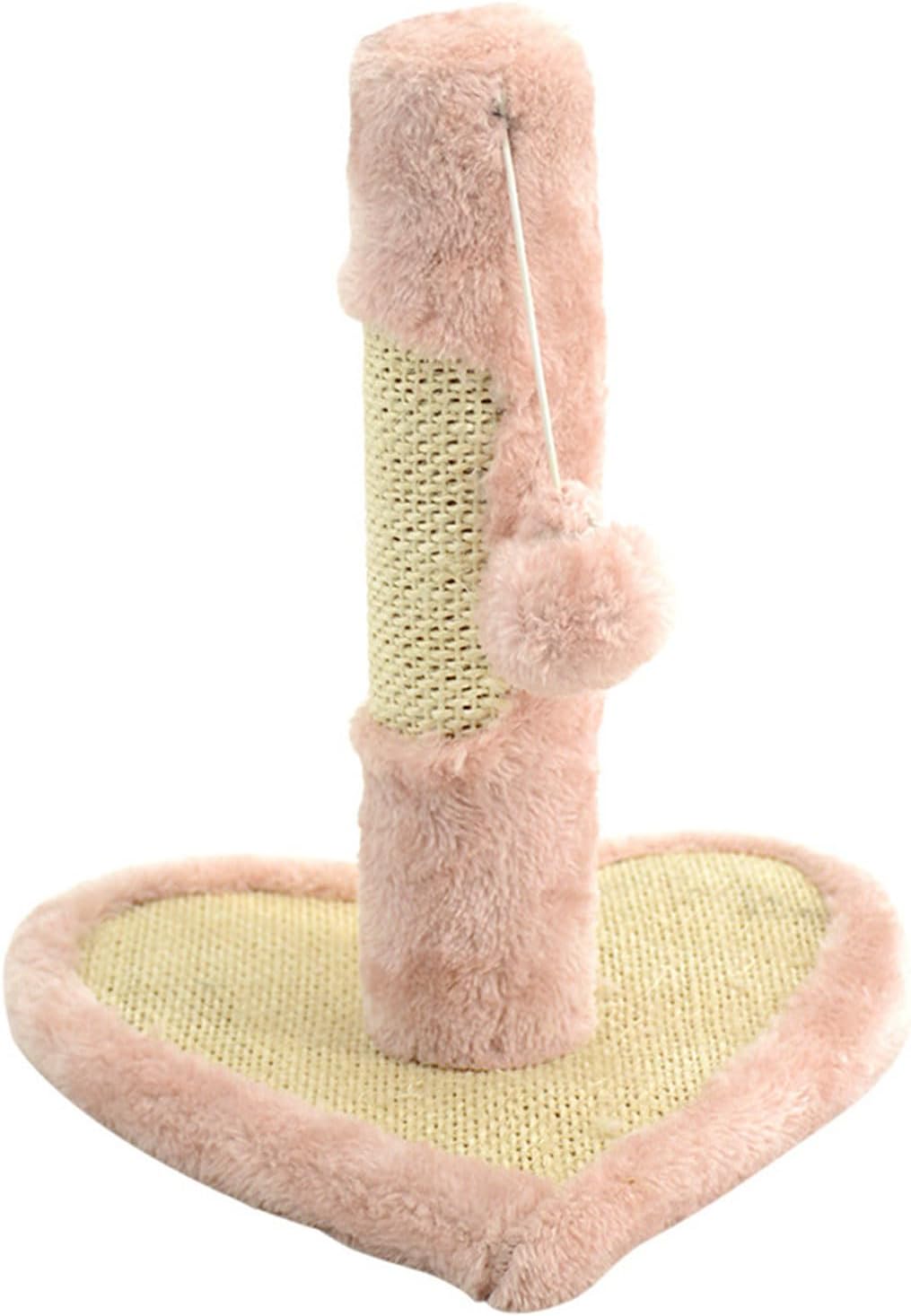 Kitten Post Lovely Furry Pendant Sisal Rope Teeth Chewing Toy Indoor Cute