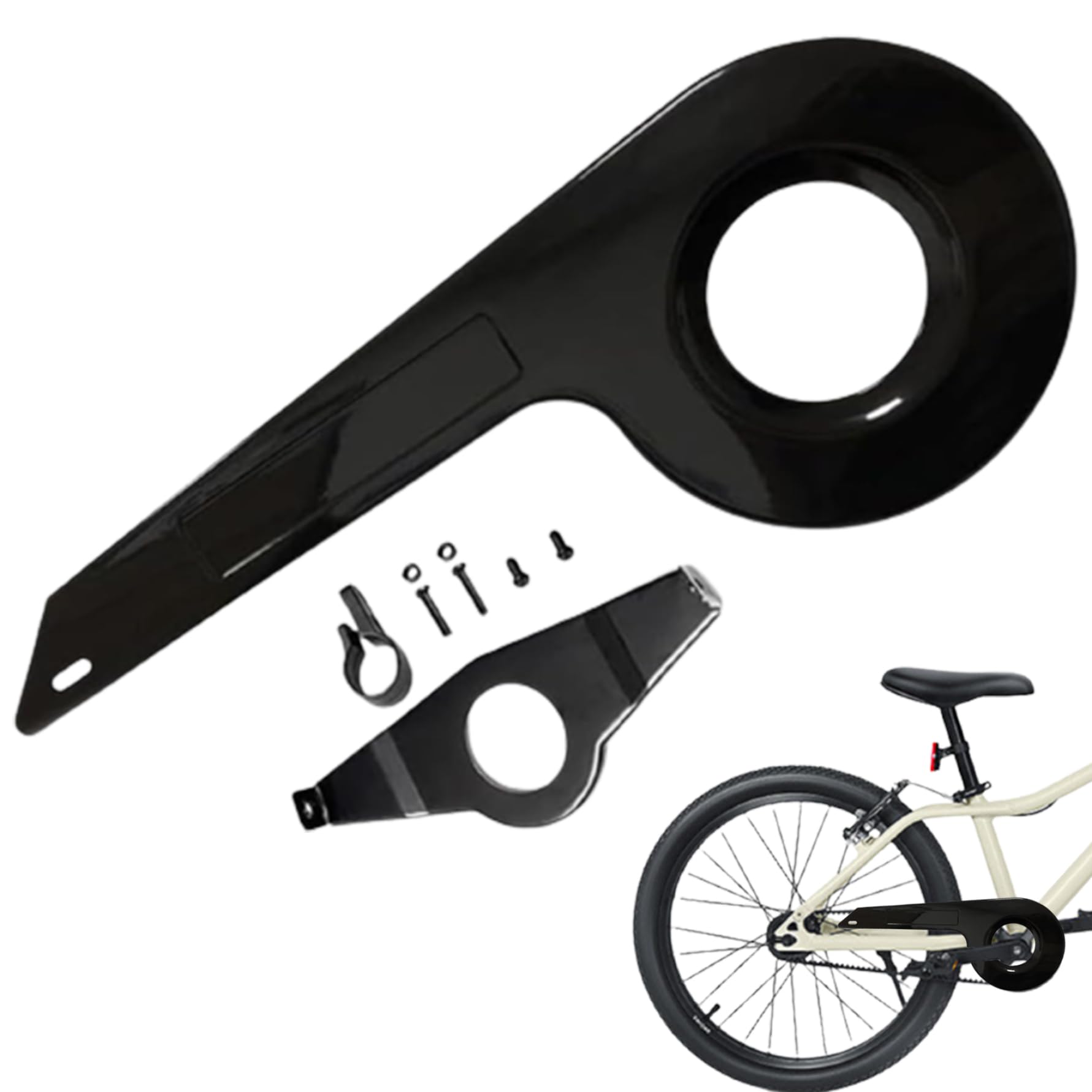 Chain Guards|Bike Chain Guard Fit for 32-36 Teeth Bicycle Guard Kids Sturdy Bike Cover for Accessories Black