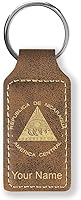 Vista 18 de LaserGram Llavero rectangular, bandera de Nicaragua, grabado personalizado incluido (azul oscuro)
