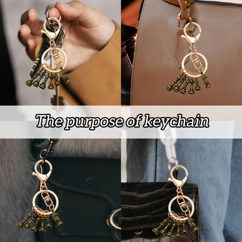 Kilener Chess Keychain Gifts for Men Women Key Chains for Car Keys Purse Bag Charms for Handbags Accessories