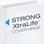 Cardinal Binders 3 Ring, 2 Inch, White, ClearVue View Cover, 475-Sheet Capacity, PVC-Free, Recycled Fiber, 2 Interior Pockets, 4-Pack for School, Office or Home Organization