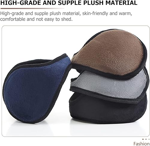 Miniatura 3 de BESPORTBLE Orejeras de invierno para hombre, orejeras de forro polar de invierno, fundas cálidas para las orejas, accesorios de invierno, orejeras