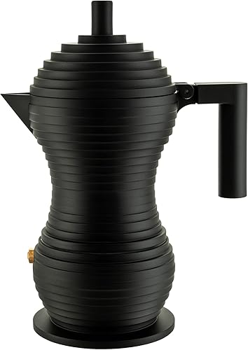 Alessi MDL02/3 BB Pulcina - Máquina de café expreso, color negro, 1 taza