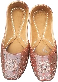 fancy punjabi jutti Soft Leather Ethnic Jutti | Casual Flats Stylish Mojaries | Ethnic Flats for Girls | Mojaris for Women-picture-41