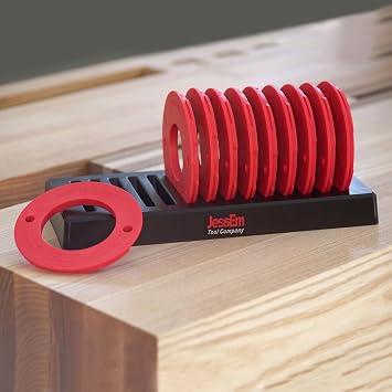 JessEm 02030 10 Piece Insert Ring Kit with Caddy for Rout-R-Lifts, Mast-R-Lifts and Excell II