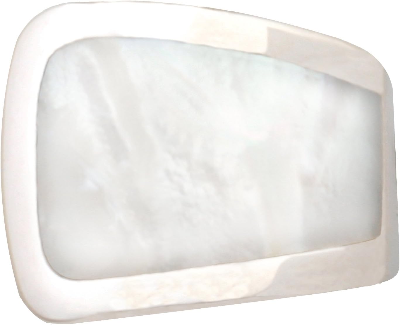 Rhodium Plated Mother of Pearl Cocktail Ring