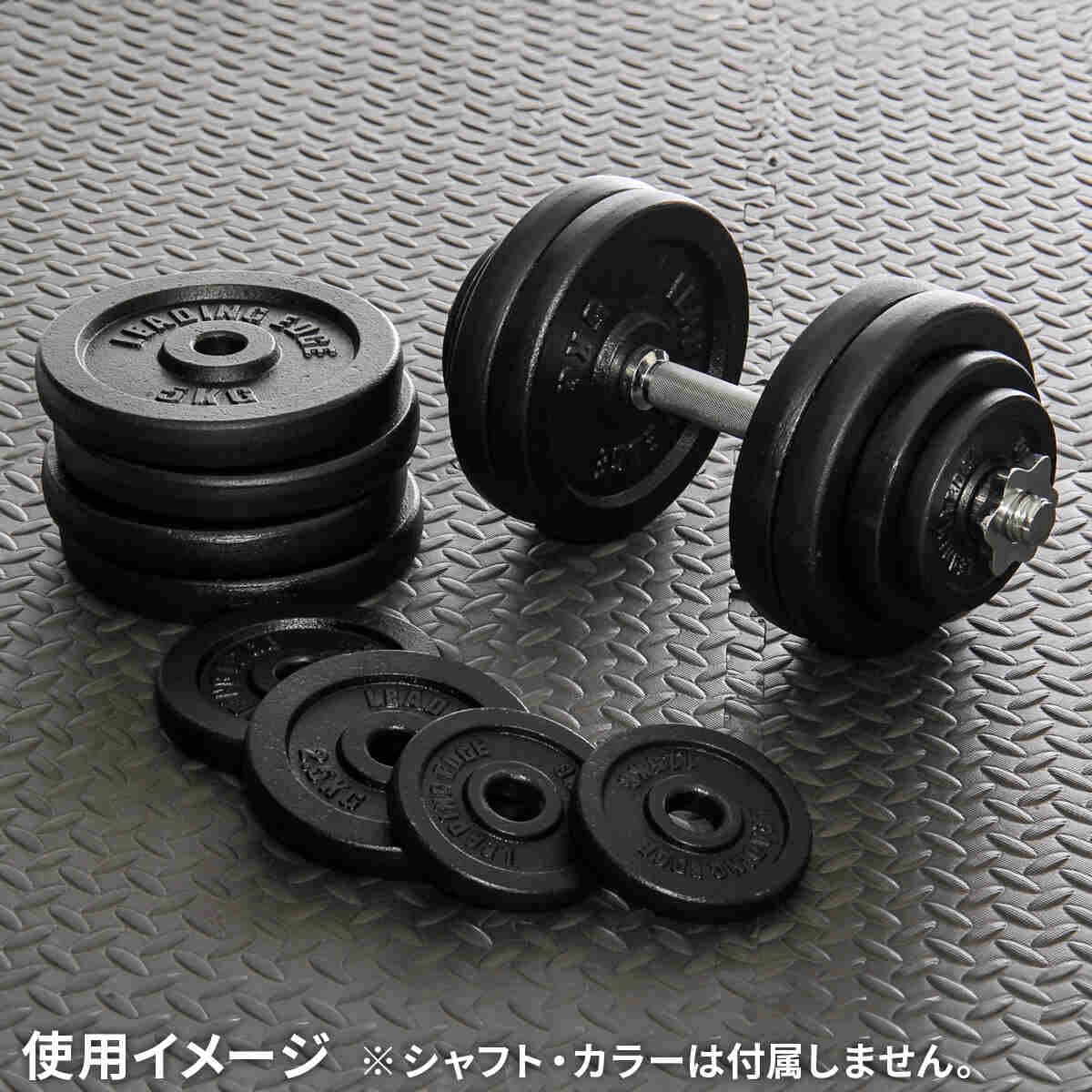 Amazon | [リーディングエッジ] ダンベルプレート アイアン ブラック