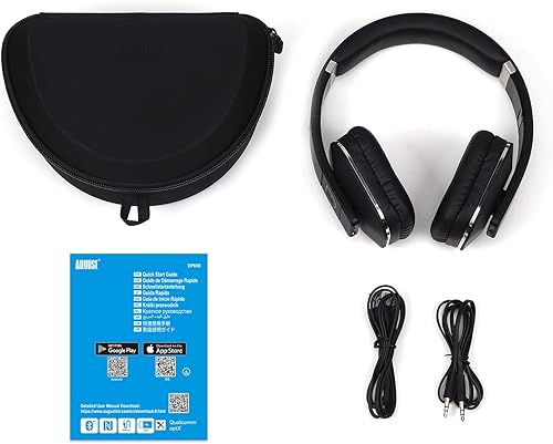 Miniatura 6 de August BAG650 - Funda de viaje plegable para auriculares estéreo inalámbricos Bluetooth EP650 y EP640