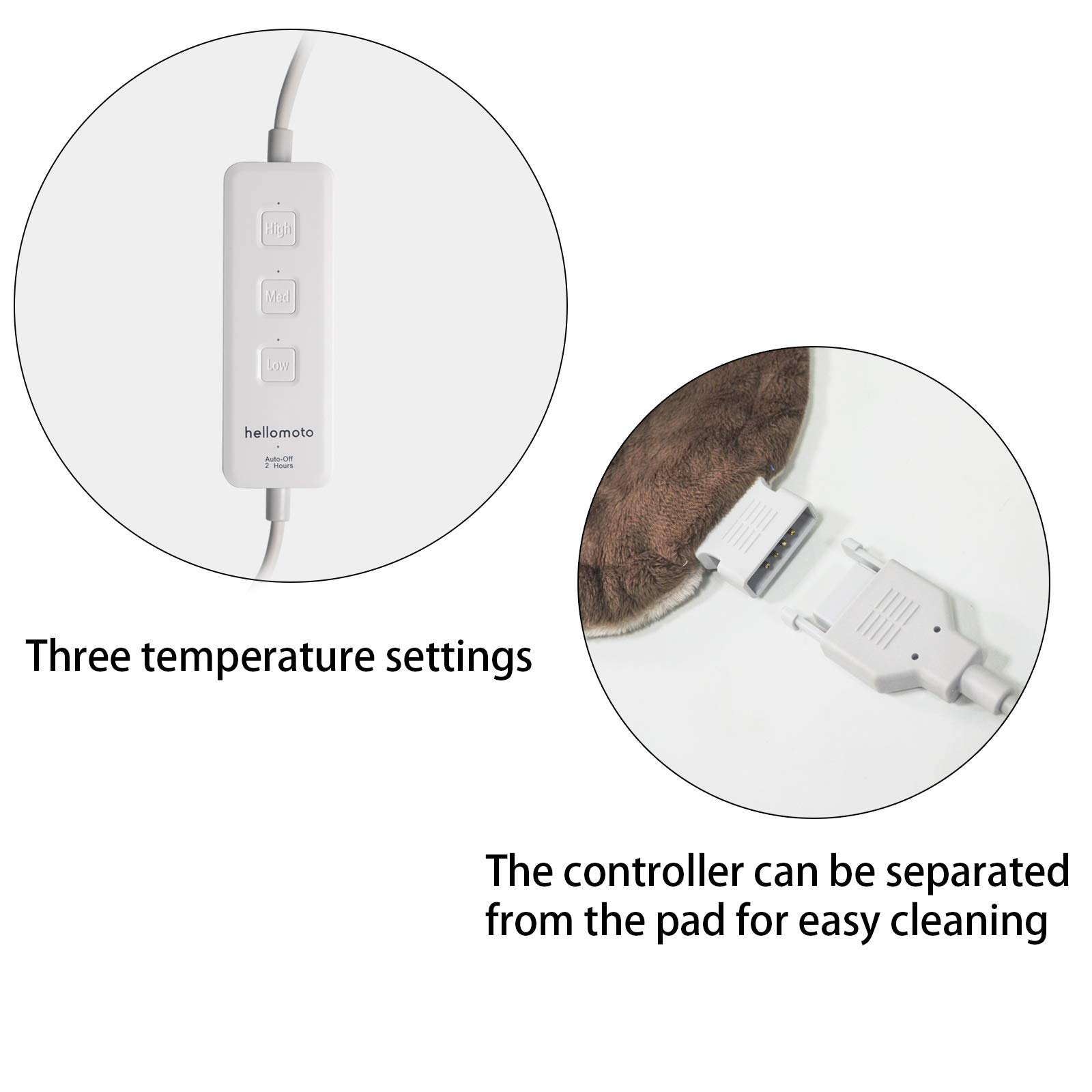 Heating Pad for Back Pain Relief, 38"x26" Large Electric Heating Pad for Neck and Shoulders with 2 Hour Auto Shut-Off, 3 Heat Settings, H-002