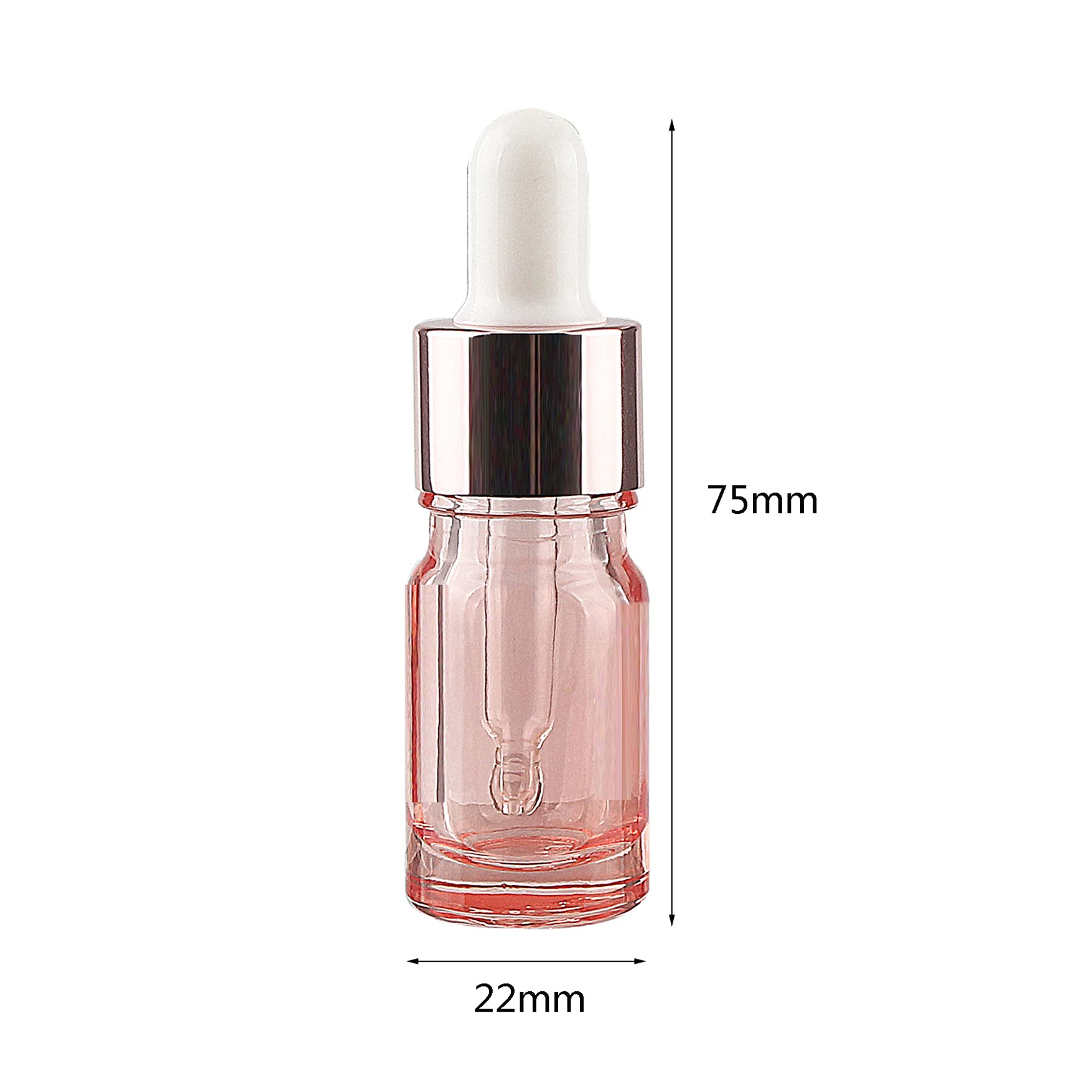 4 Bottiglie Vetro Rosa 50ml Con Contagocce - Per Oli Essenziali, Aromaterapia