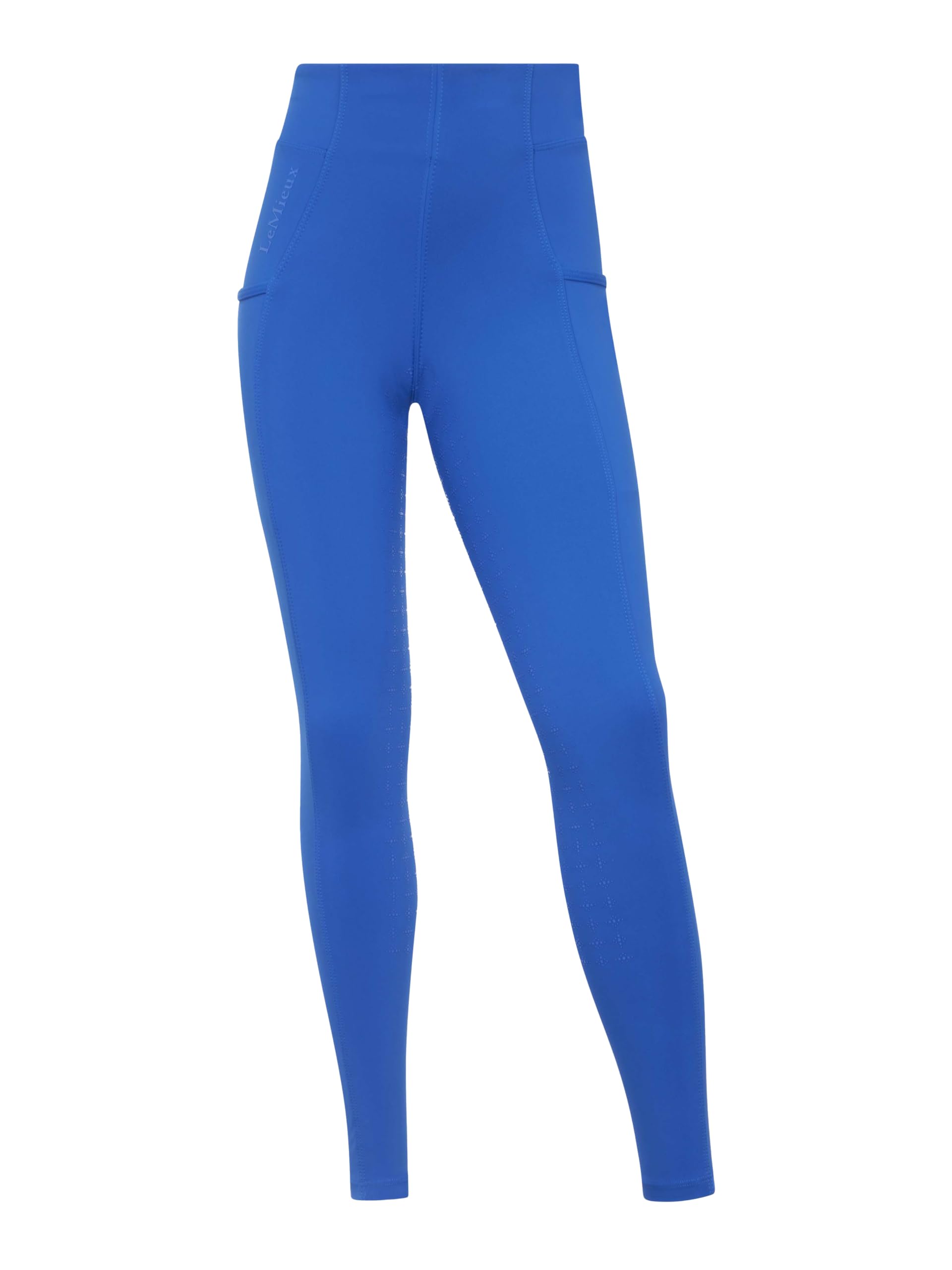 LeMieux Young Rider Orla Pull Ons - Supportive Elasticated Waistband - Full Seat Silicone Grip - Benetton Blue - 9-10years