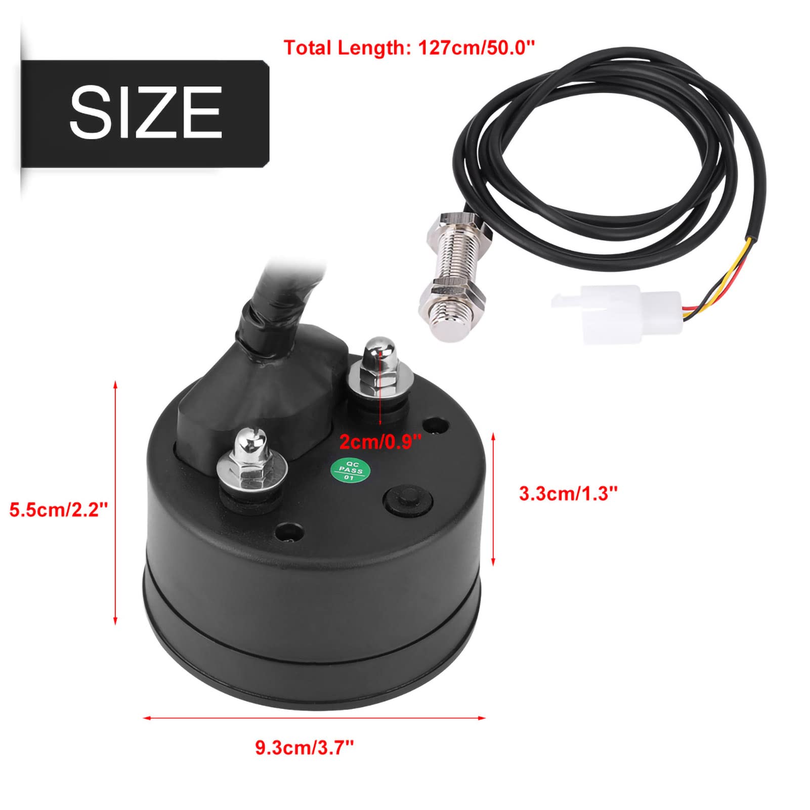 Tacómetro Velocímetro Digital LCD 12000RPM para Motocicleta