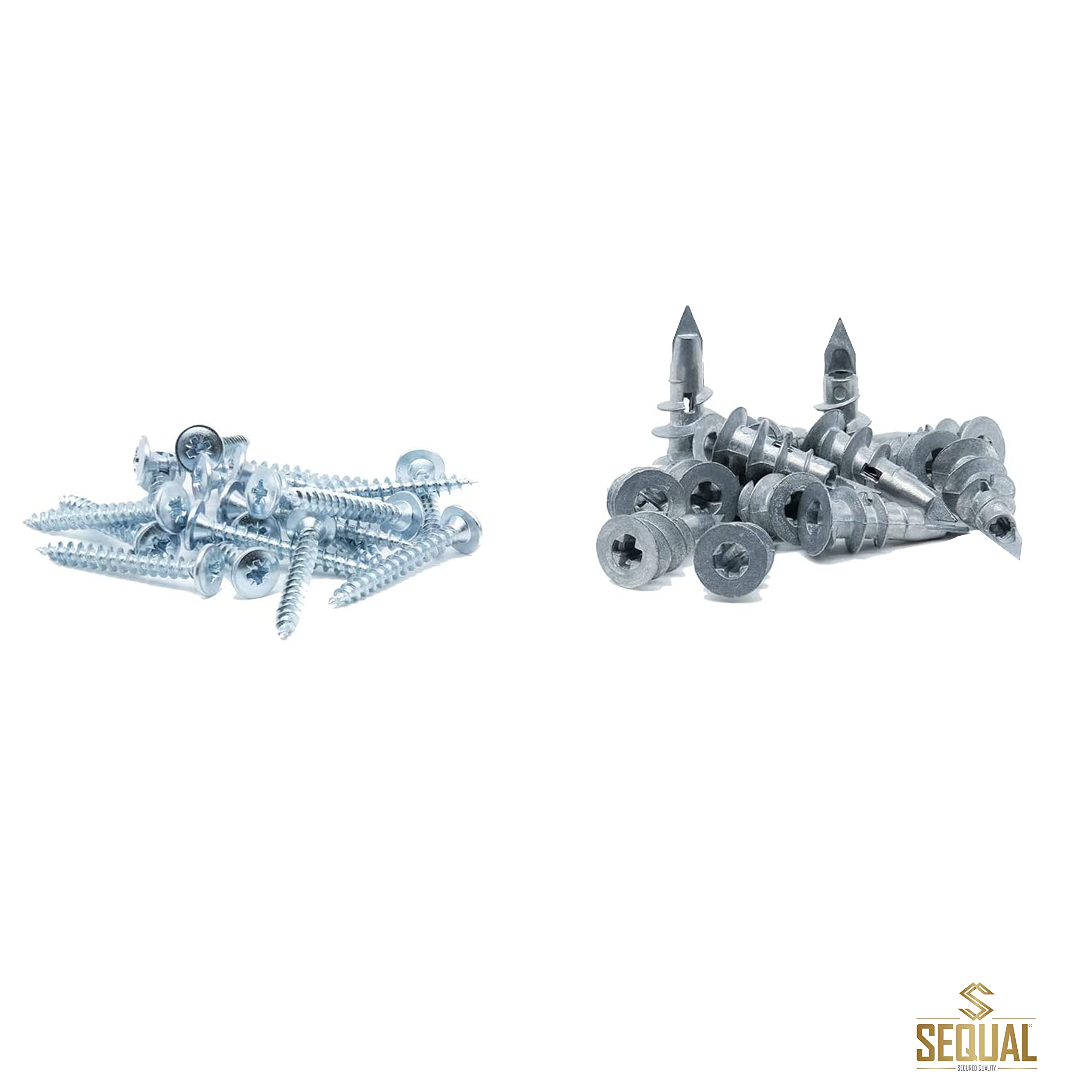 SEQUAL® Metal Driva Plasterboard Fixings & Screws (Pack of 10), Metal
