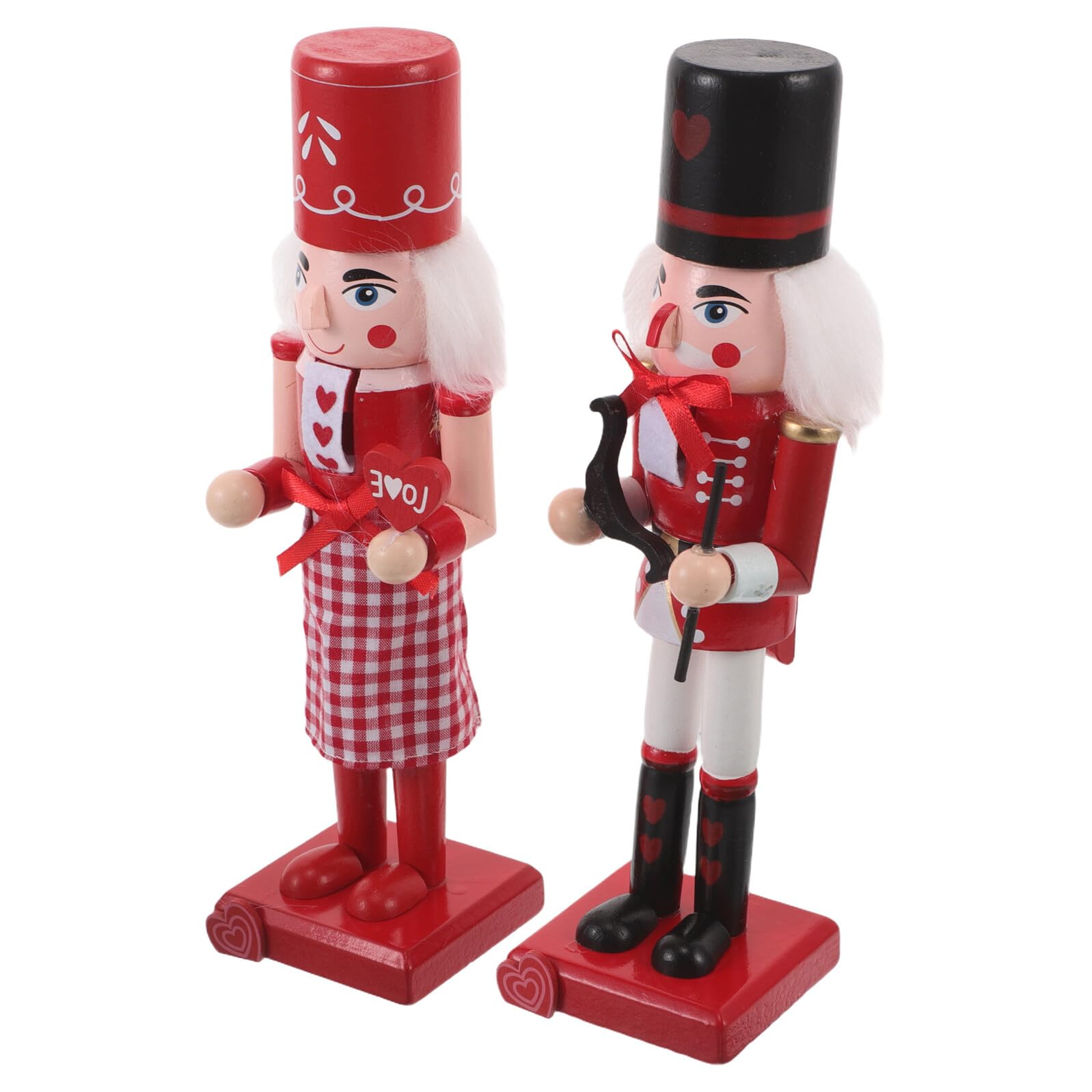 Casse noisette bois figurine amour cadeau romantique de Saint-Valentin