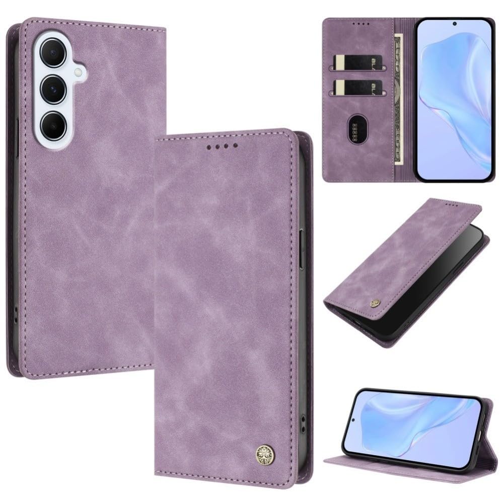 Housse rabat Samsung Galaxy A26 5G étui portefeuille violet