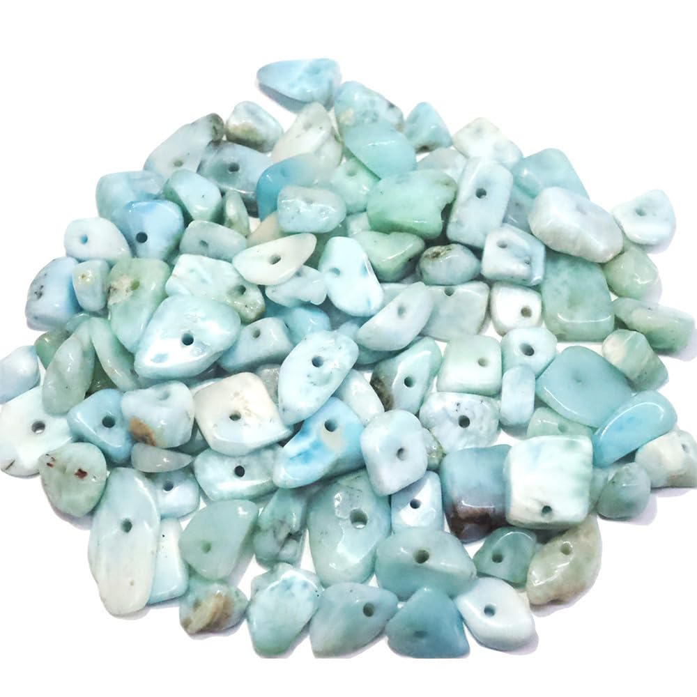 Amazon.co.jp: ラリマー さざれ石 約5mm〜8mm 穴あき 天然石