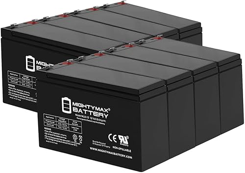 Miniatura 1 de Mighty Max Battery Reemplazo de batería de UPS de 12 V 8 Ah para APC Back-UPS ES BE550G - Paquete de 8