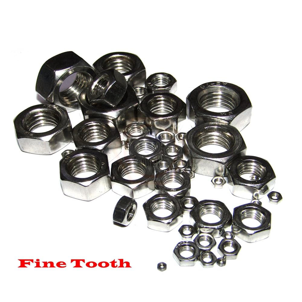 10 tuercas hexagonales M8 0.75 métricas de acero inoxidable 304 para aplicaciones de alta precisión