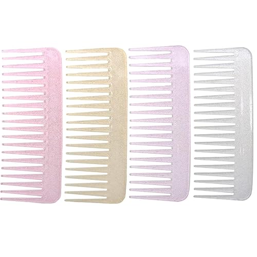 Peine de dientes anchos, peine desenredante para cabello rizado, cabello seco y húmedo, cabello largo, sin mango, desenredante, peine para peinar,
