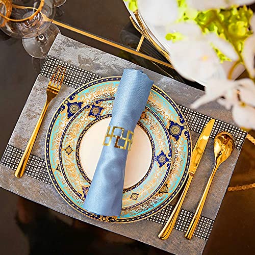 Monsully 8 Pezzi Anelli Portatovaglioli Dorati