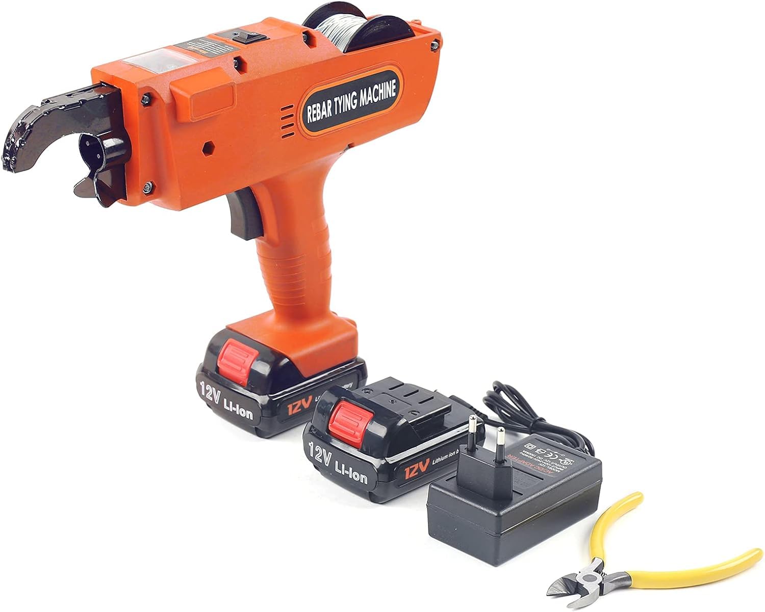 Machine à relier électrique Rebar, 4500 mAh, entièrement automatique, 1500 fois, nombre de nœuds, 8 mm à 34 mm