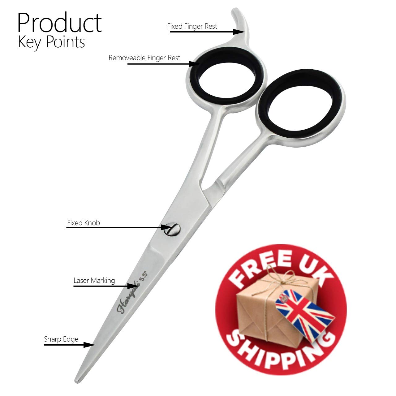 NOSE SCISSORS MOUSTACHE Scissors Facial Hair Trimming Baby Grooming Scissor by Body Tools