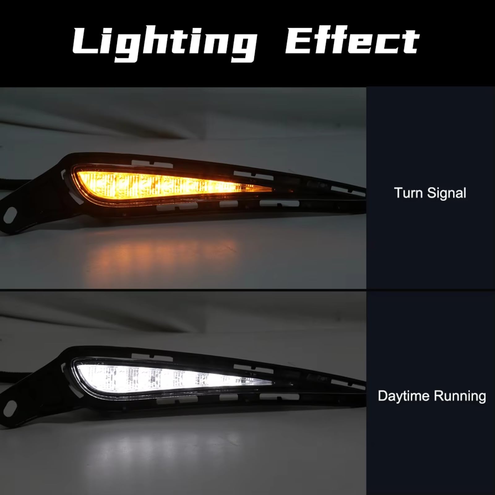 Faros Antiniebla Delantero Para Toyota Para Vitz 2017-2019: Luces diurnas LED (DRL) intermitentes faros antiniebla color blanco y amarillo